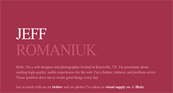 Desktop Screenshot of jeffromaniuk.com